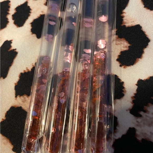 Glamierre 5pc Pink Luxe Glitter Eye Brush Collection - Picture 5 of 5